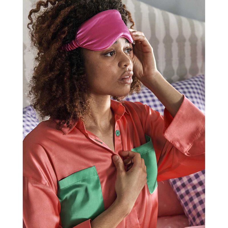 Kip&Co Perfect Pink Silk Eye Mask image number 1